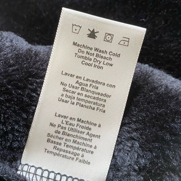 Ugg Fuzzy Open Front Cardigan Jacket Black Womens Size Small - Picture 9 of 9